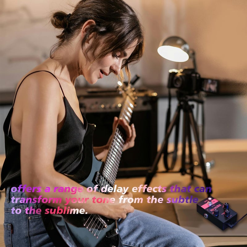 SATONE Delay Guitar Pedal,Spritwalker Electric Guitar Effect Pedal Delay DC 9V Mini Analog Delay Pedal True Bypass - Image 2